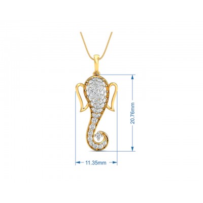 Ganesh Divine depiction pendant in gold